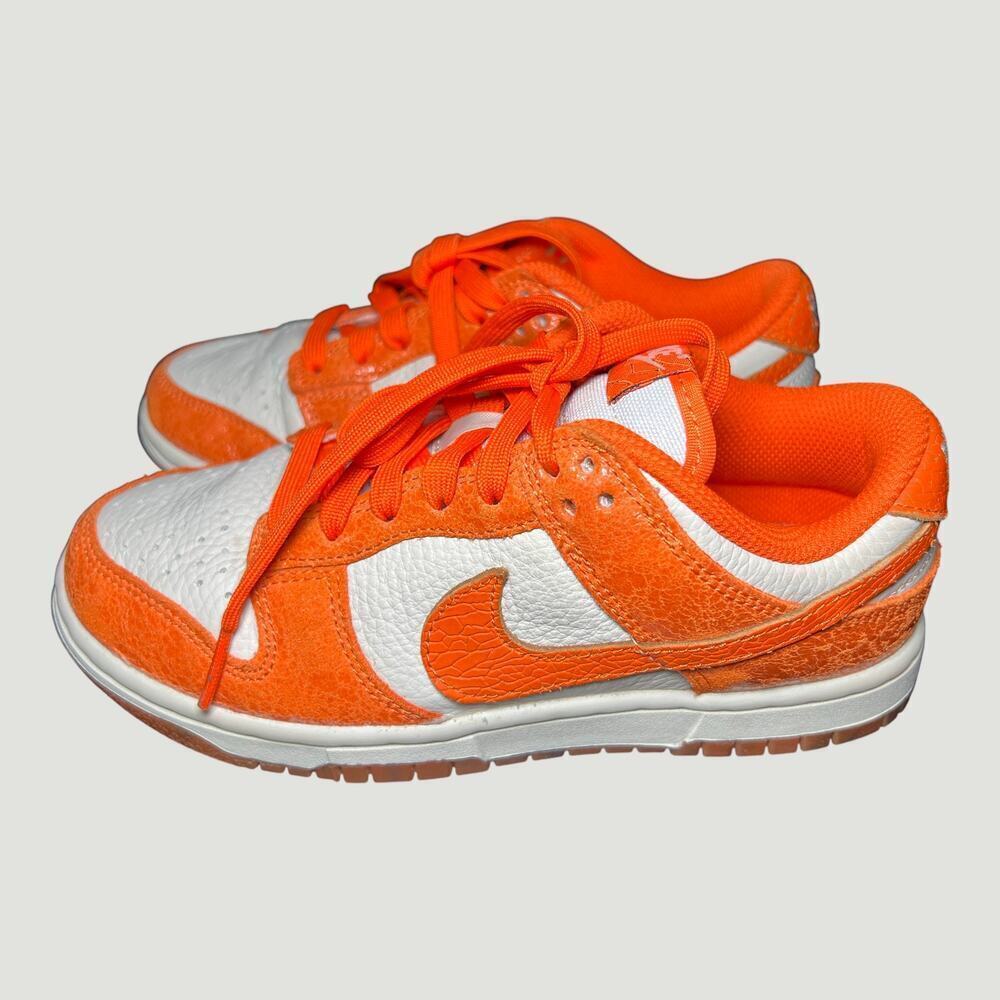 Nike Dunk Low GS Orange Black White Sneaker 5Y Womens 6.5 Streetwear